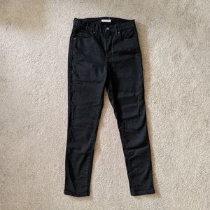 Levi's 721 High Rise Skinny Soft Black Jeans